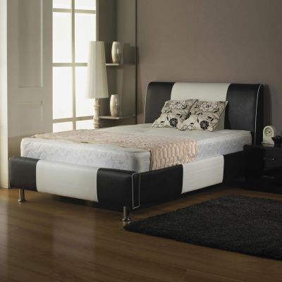 Hf4you Phoenix Two Toned Faux Leather Bedstead